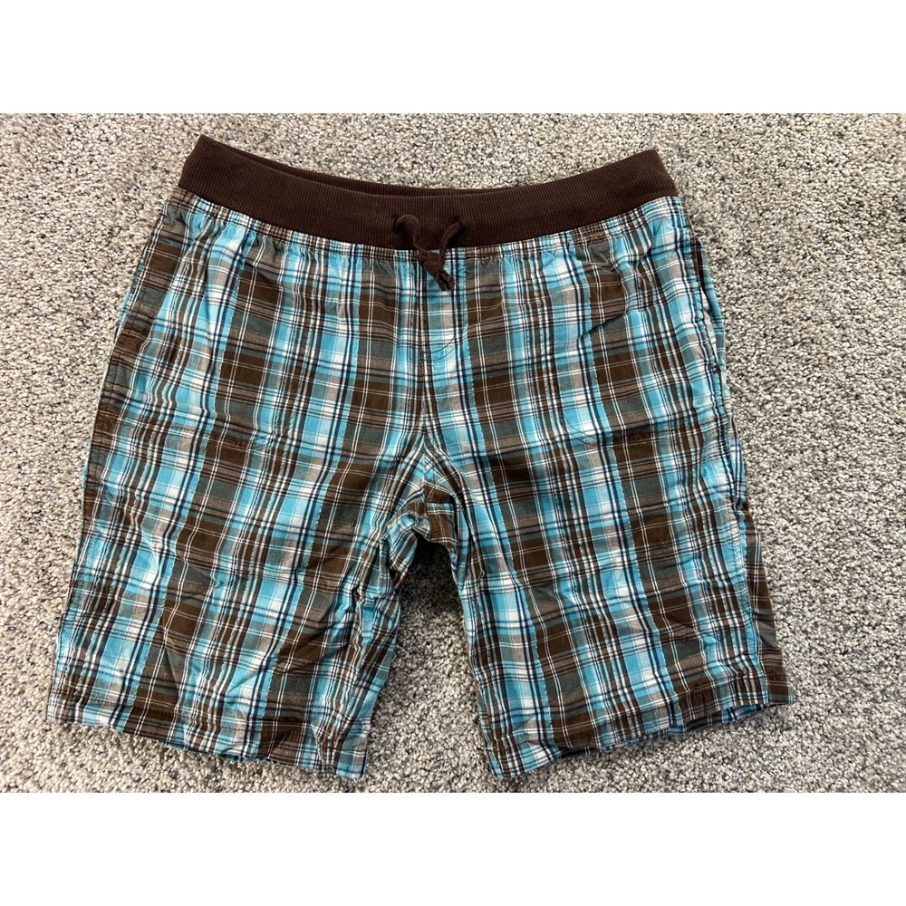 y2k Vtg Zoey & Beth Womens Plaid Shorts Medium‎ Blue Brown